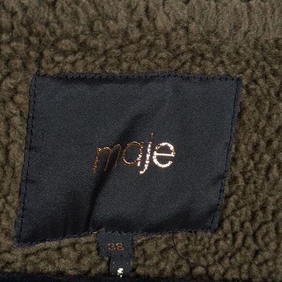 Maje Guapa Parka Camel Coat Toggle w/o fur trim Size 38 - Picture 8 of 11